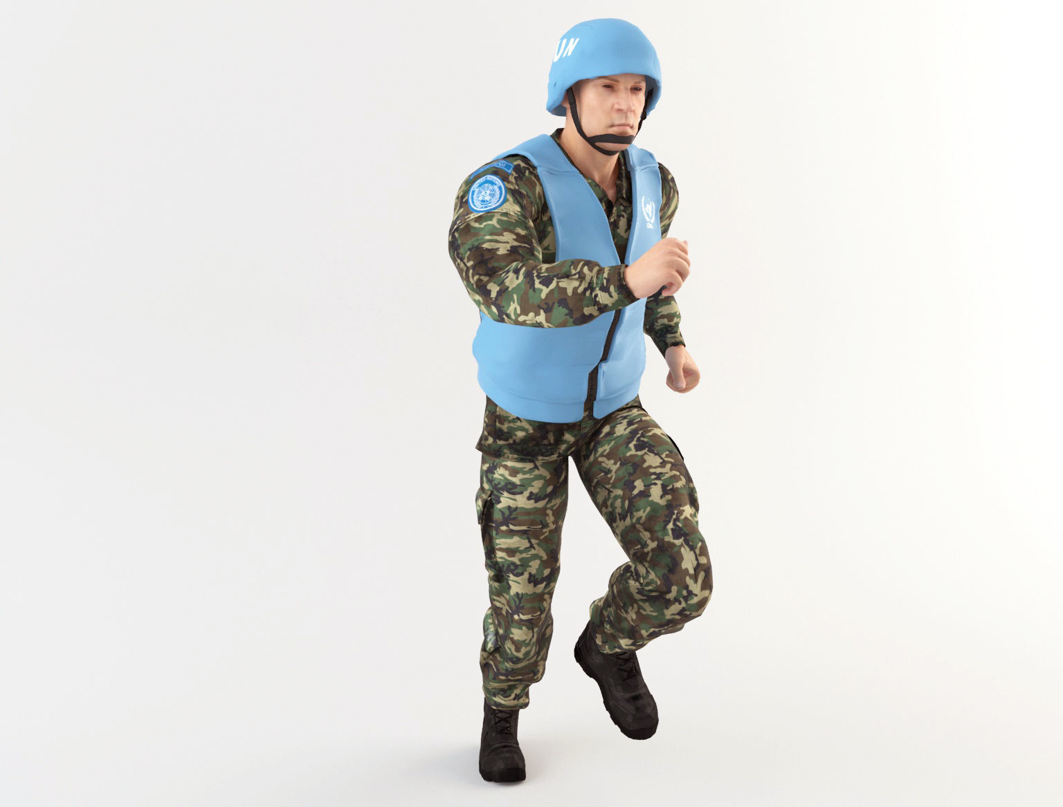 ONU Soldier  Low-poly 3D model_9