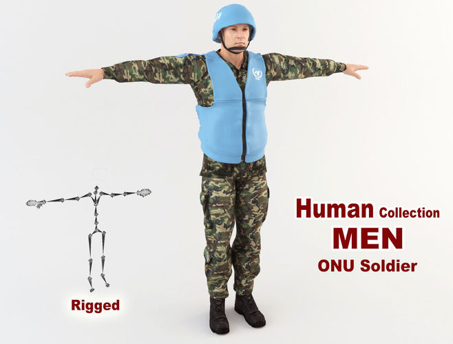 ONU Soldier  Low-poly 3D model