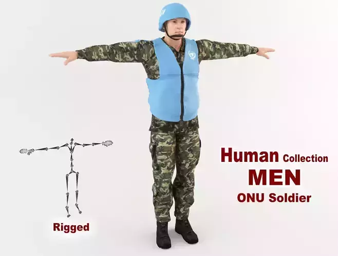 ONU Soldier  Low-poly 3D model