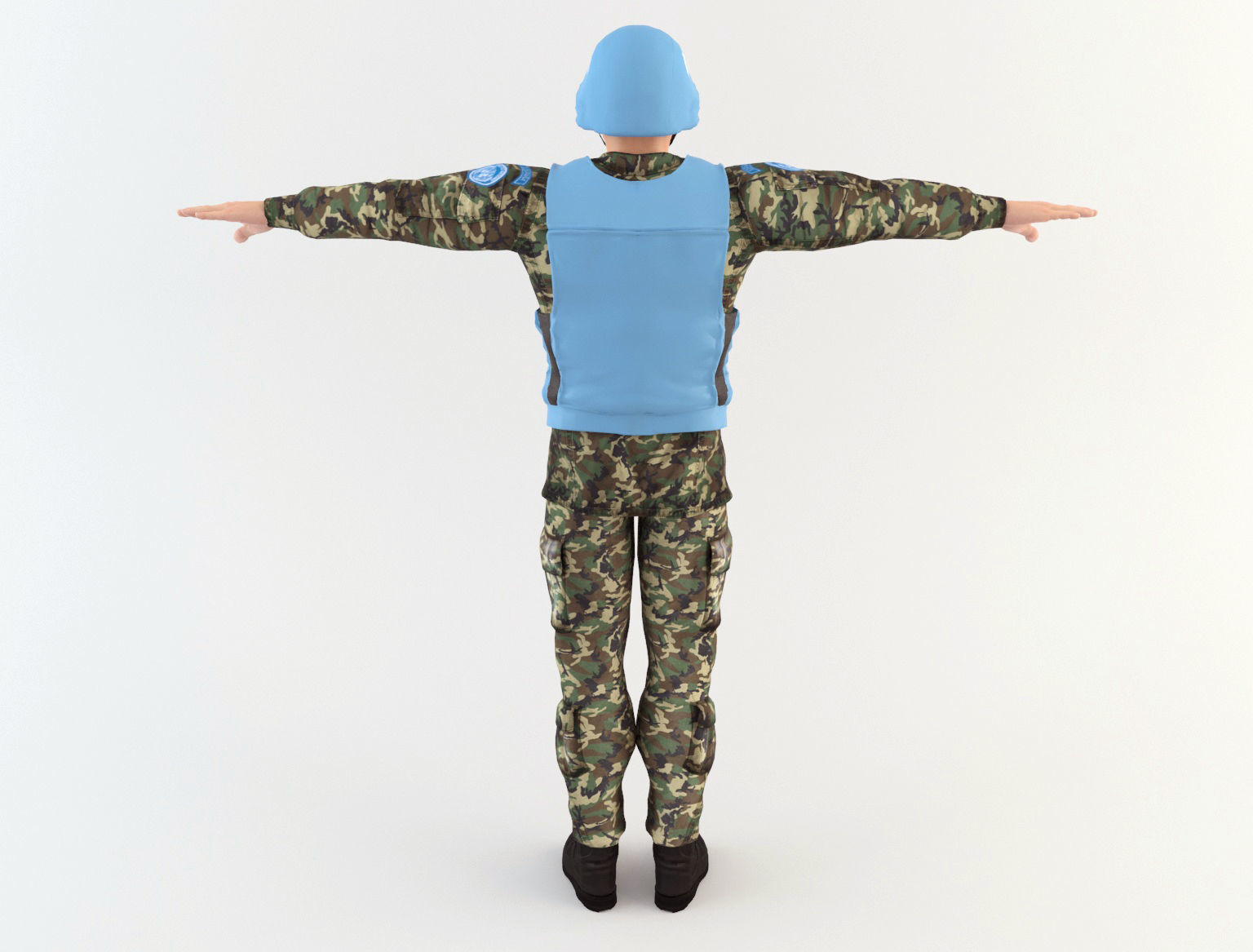 ONU Soldier  Low-poly 3D model_3