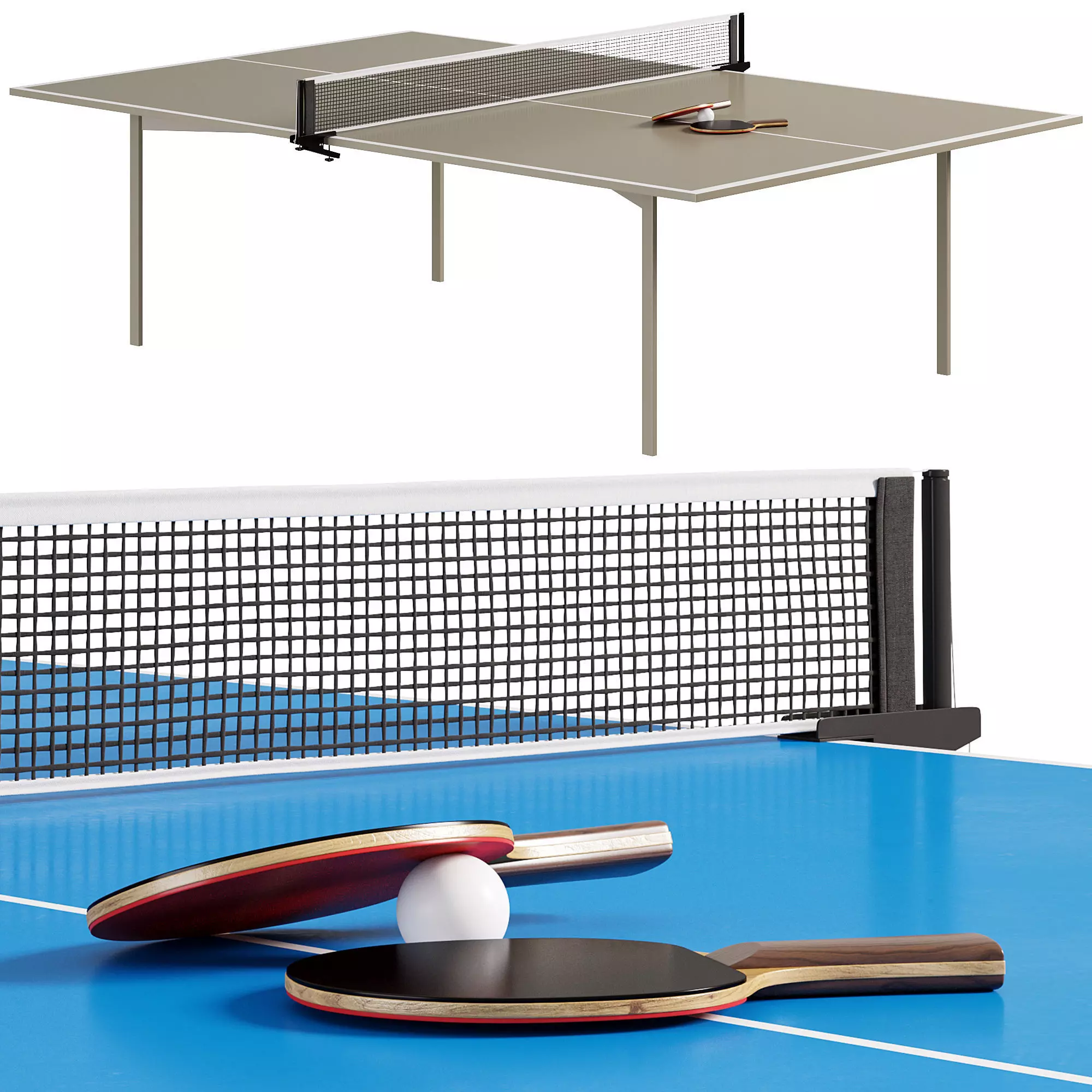 Ping Pong Table YOU ECO By Manerba Low-poly 3D model
