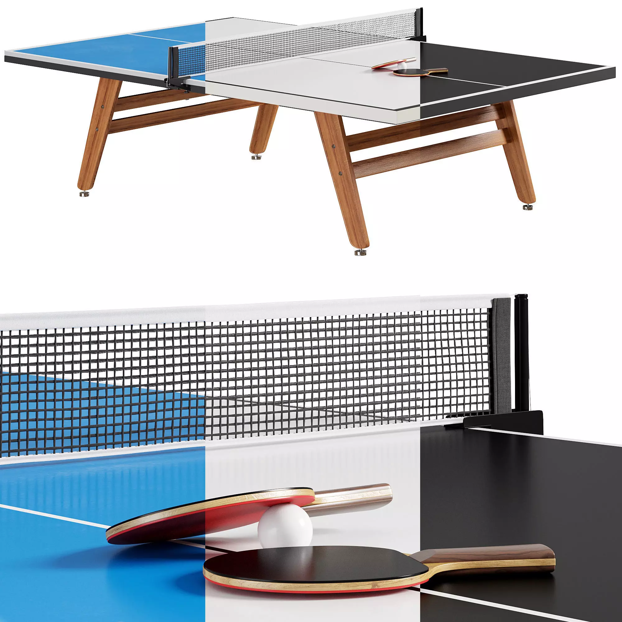 Ping Pong Table RS STATIONARY By RS Barcelona Low-poly 3D model