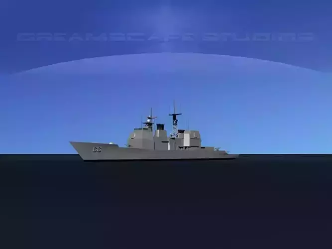 USS Hue City CG-66 LP Low-poly 3D model
