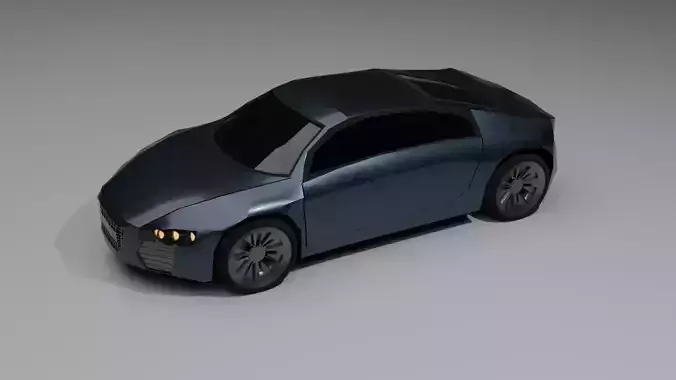 Low Poly Supercar 3D Model Game ready Sports Car FBX OBJ