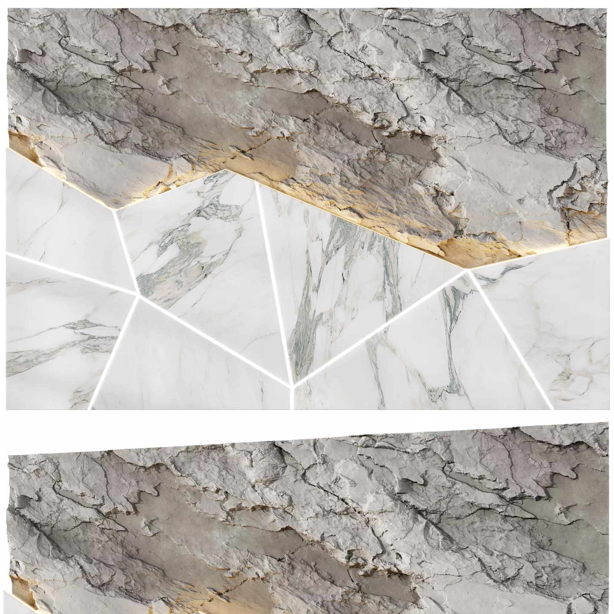 Wall Panel Marble Low-poly 3D model