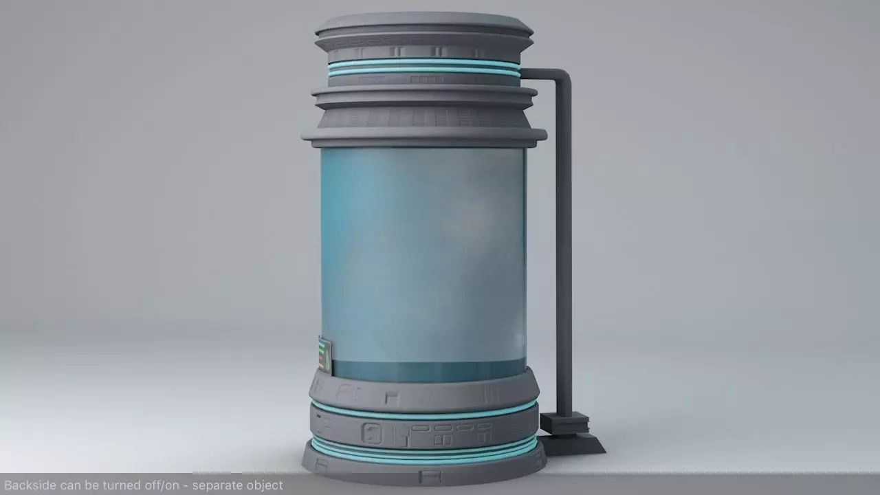 Hibernation Capsule Next Gen Game PBR  Low-poly 3D model_0