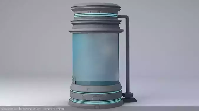 Hibernation Capsule Next Gen Game PBR 