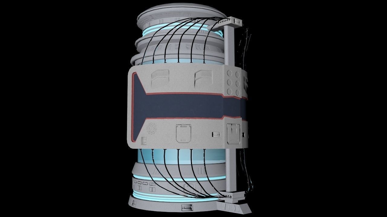 Hibernation Capsule Next Gen Game PBR  Low-poly 3D model_12