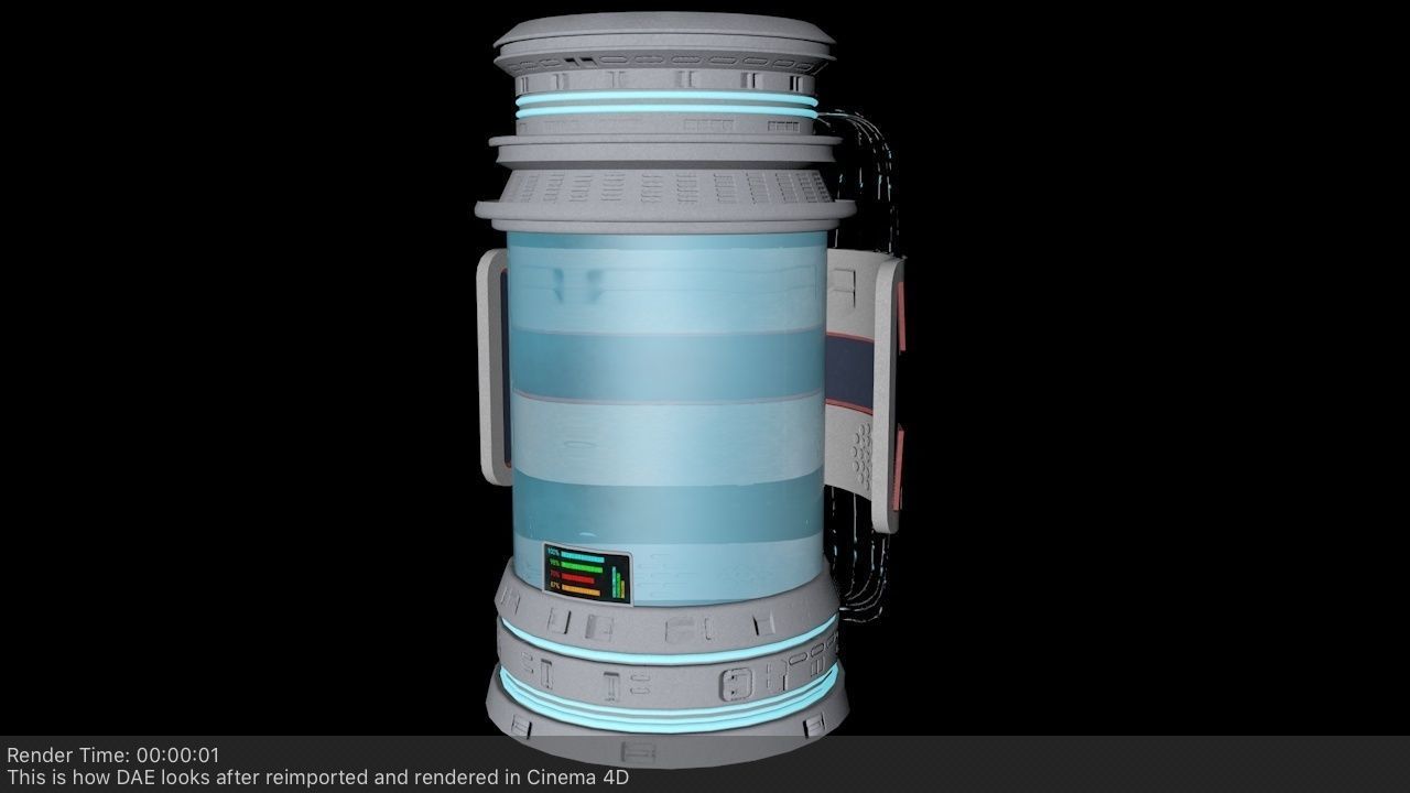 Hibernation Capsule Next Gen Game PBR  Low-poly 3D model_15