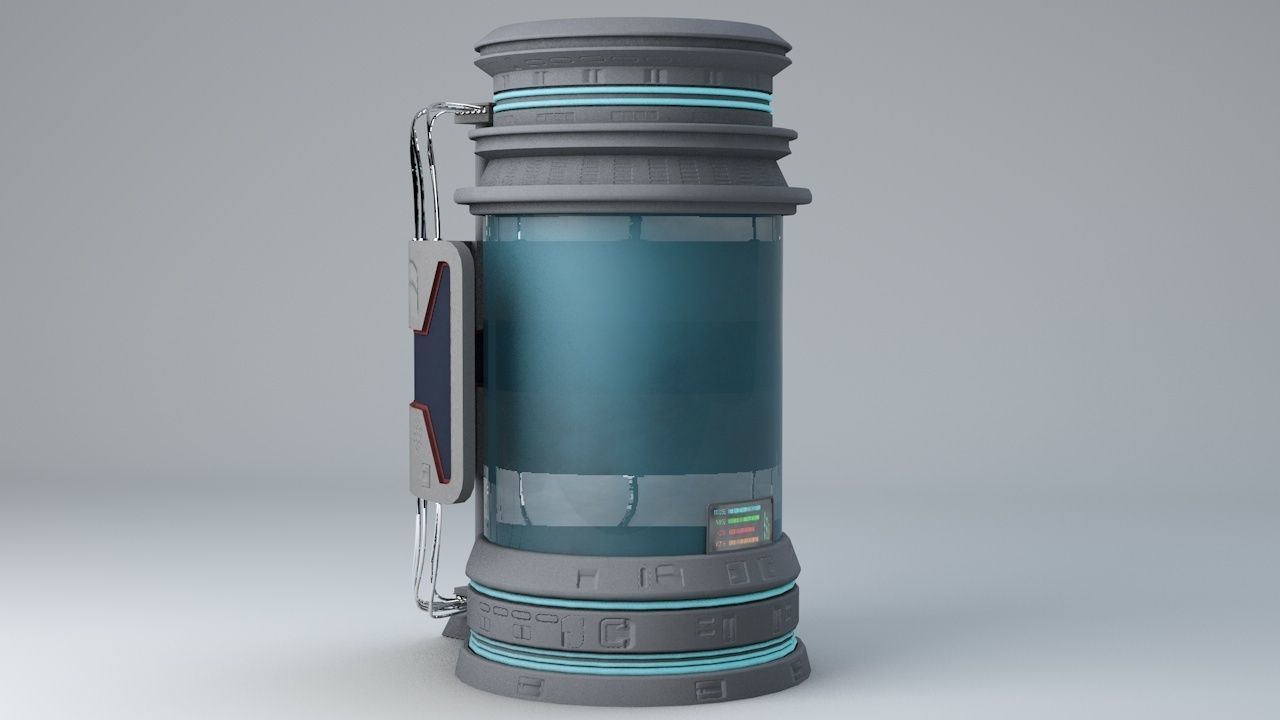 Hibernation Capsule Next Gen Game PBR  Low-poly 3D model_1