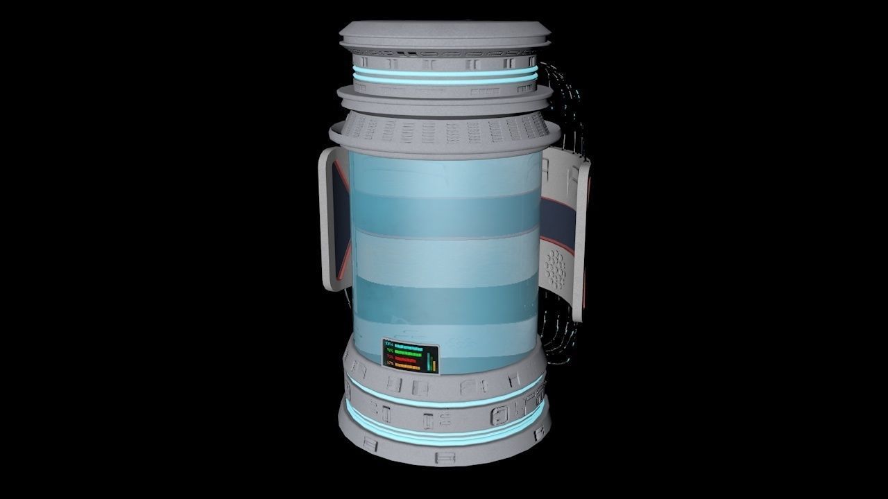 Hibernation Capsule Next Gen Game PBR  Low-poly 3D model_9
