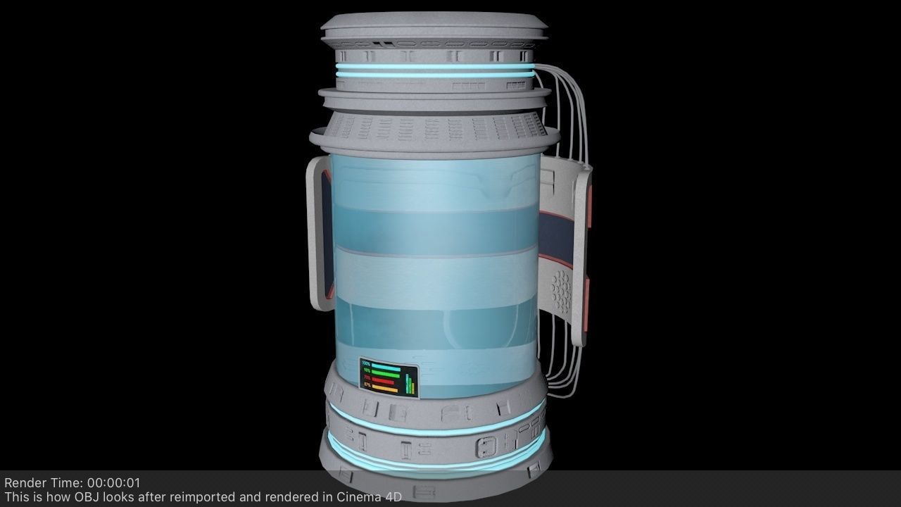 Hibernation Capsule Next Gen Game PBR  Low-poly 3D model_17