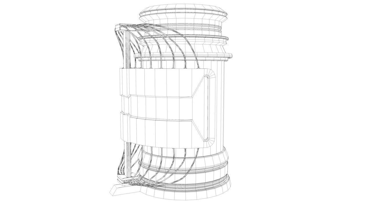 Hibernation Capsule Next Gen Game PBR  Low-poly 3D model_18