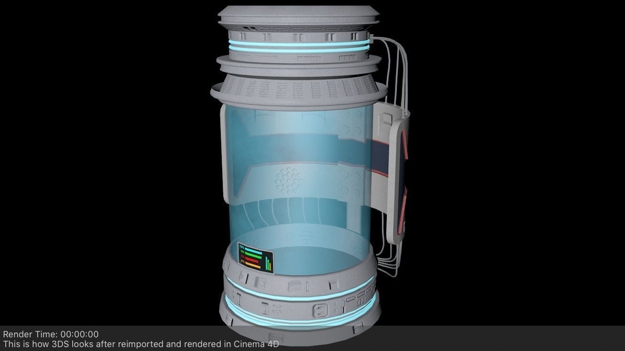 Hibernation Capsule Next Gen Game PBR  Low-poly 3D model_5