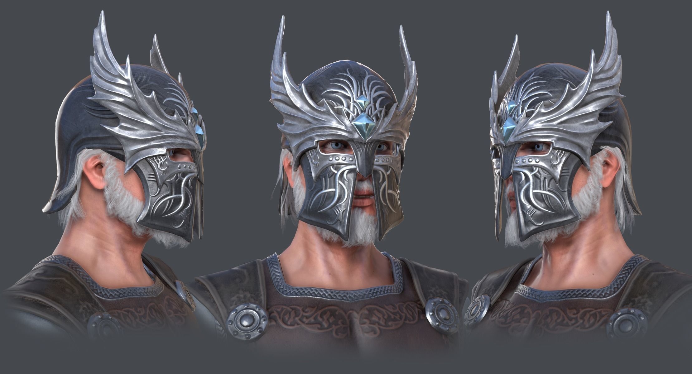 Archangel Michael Low-poly 3D model_7