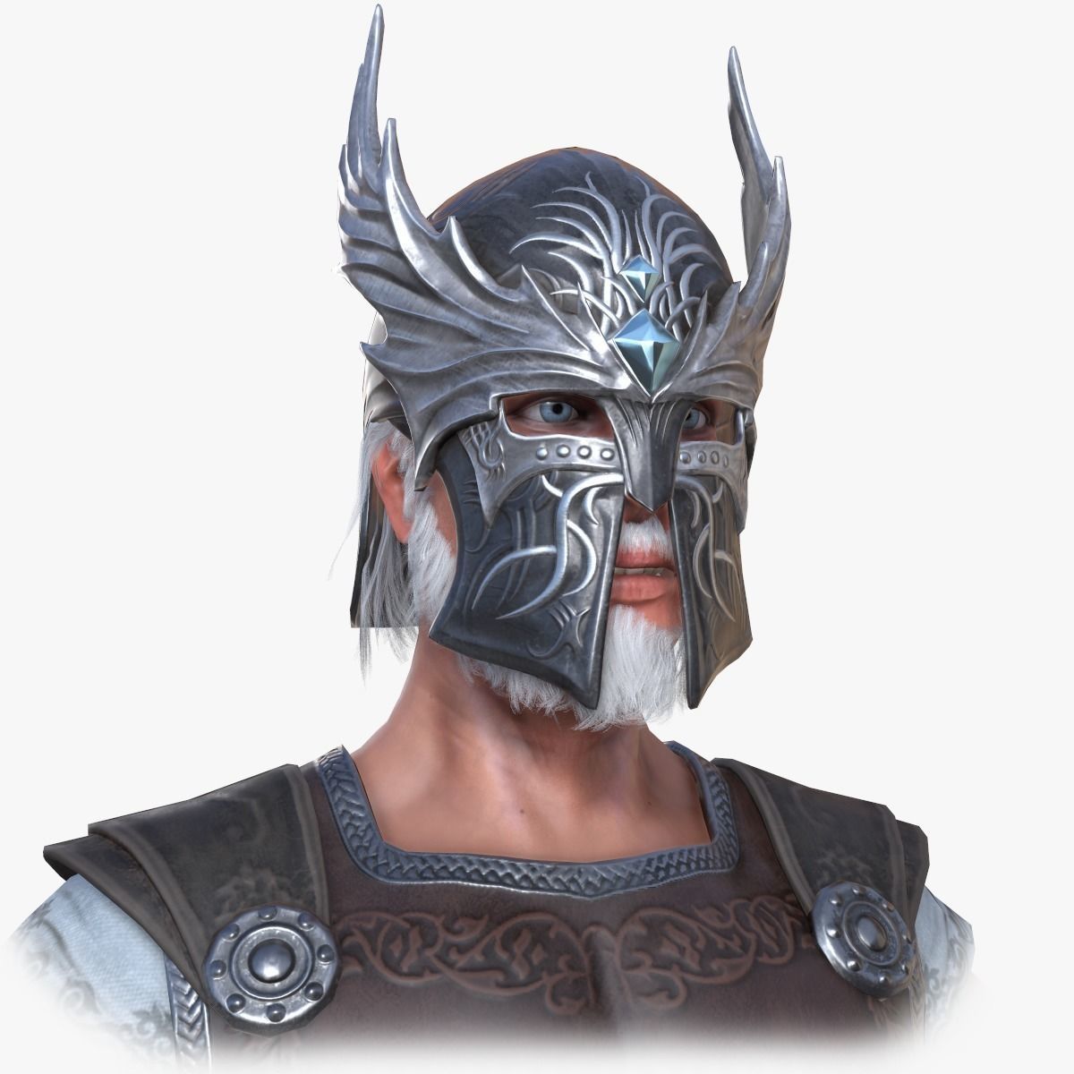 Archangel Michael Low-poly 3D model_0