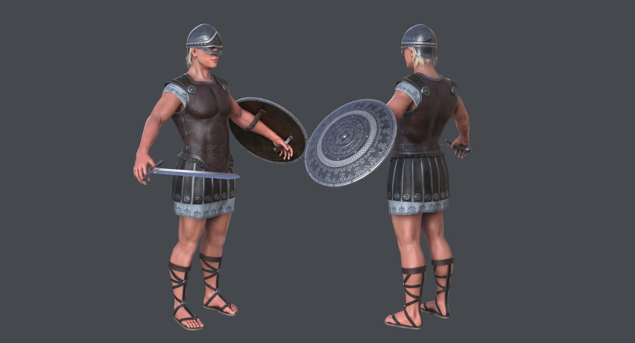 Archangel Michael Low-poly 3D model_5
