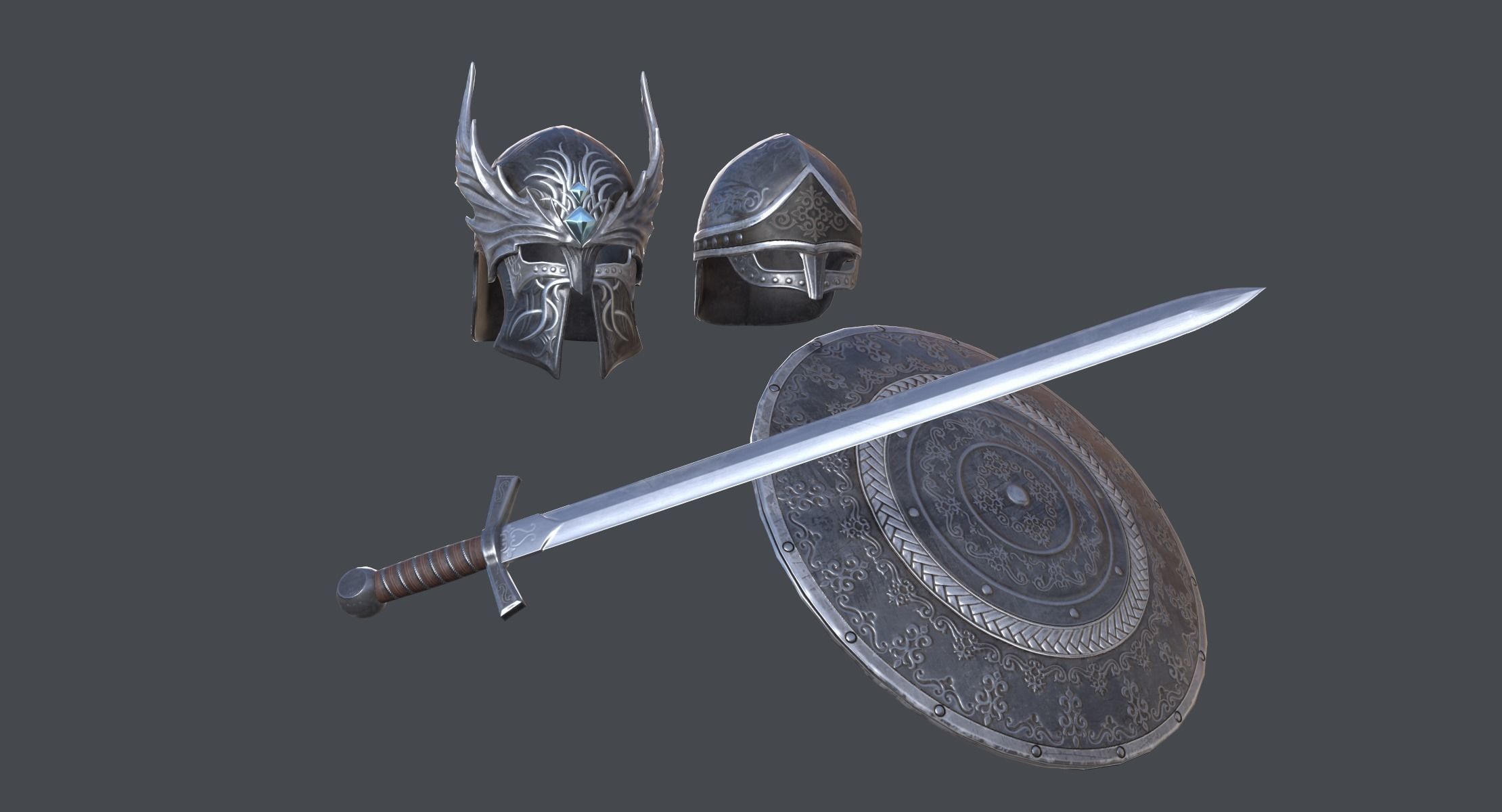 Archangel Michael Low-poly 3D model_11