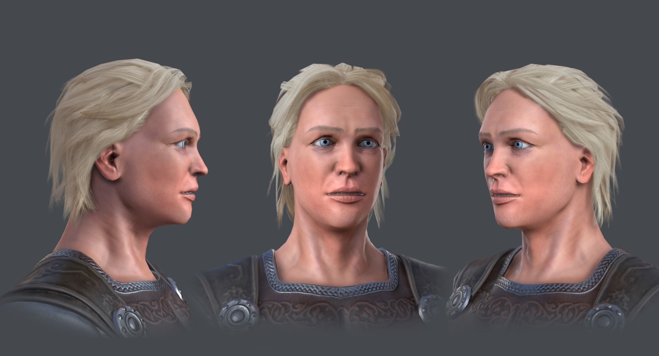 Archangel Michael Low-poly 3D model_6