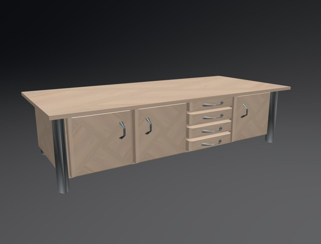 Kleine Kommode Free low-poly 3D model