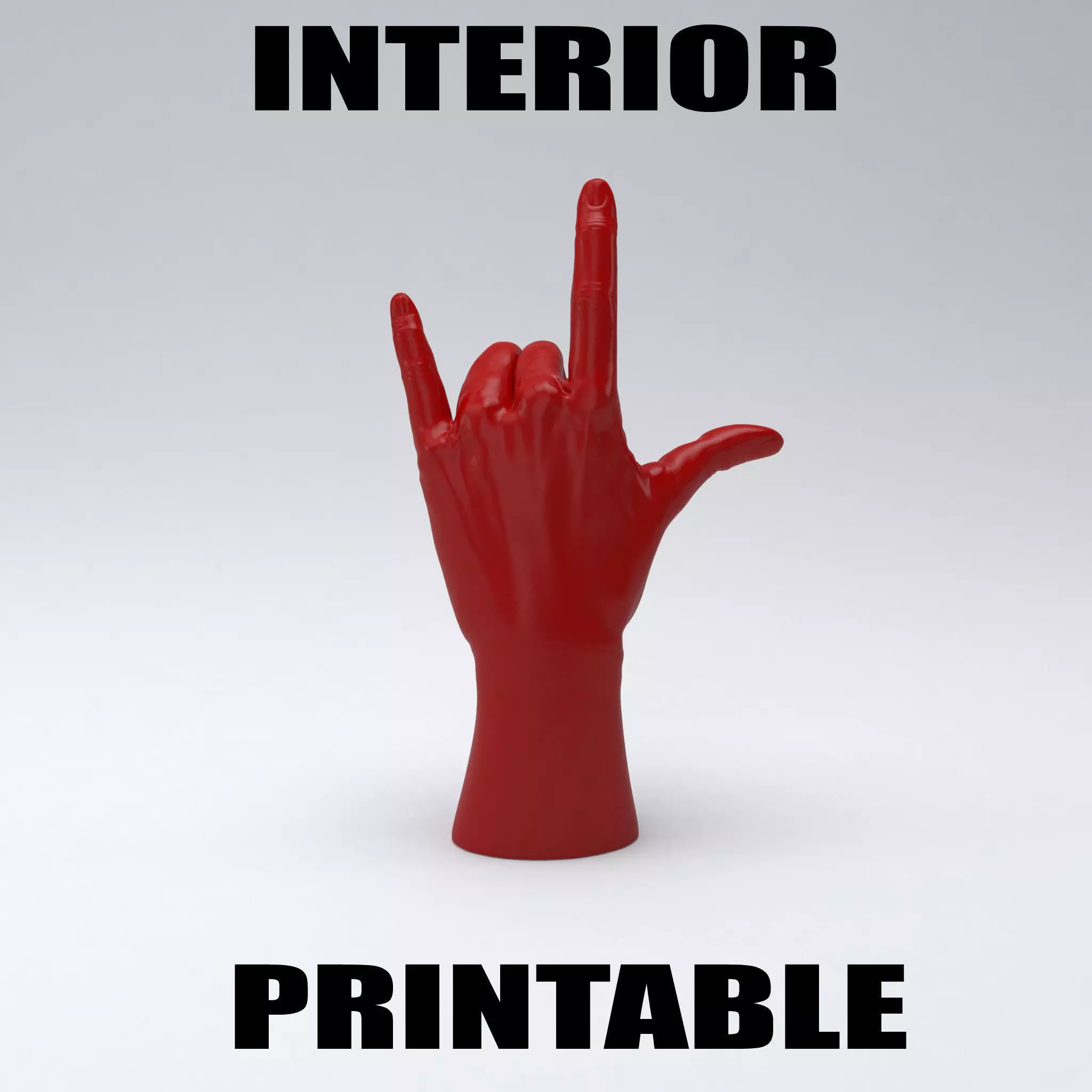 Hand rock printable 3D print model_0