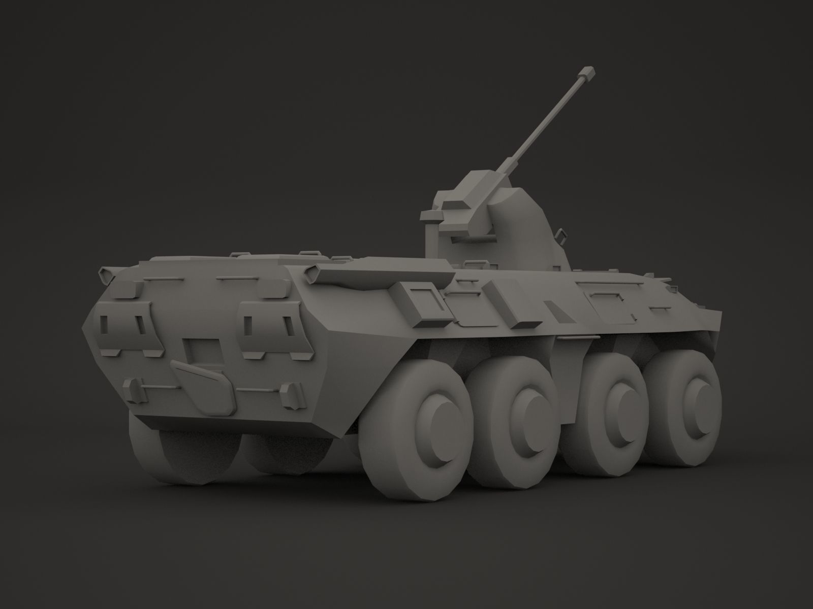 Military armoured vehicle kit 02 Low-poly 3D model_1