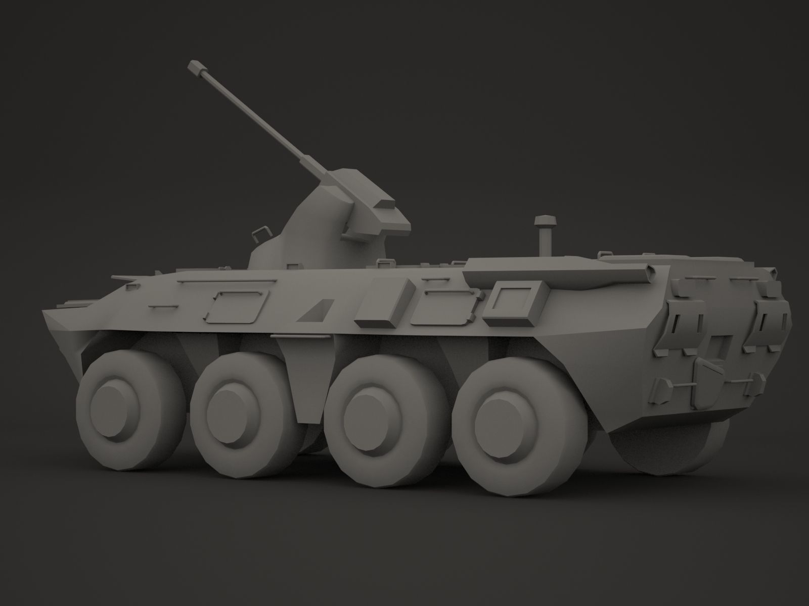 Military armoured vehicle kit 02 Low-poly 3D model_5