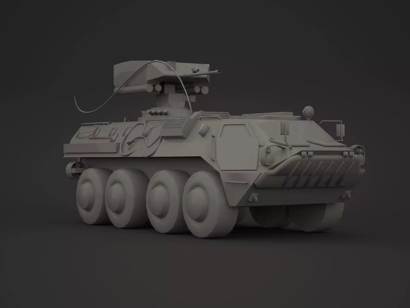 Military armoured vehicle kit 02 Low-poly 3D model_0