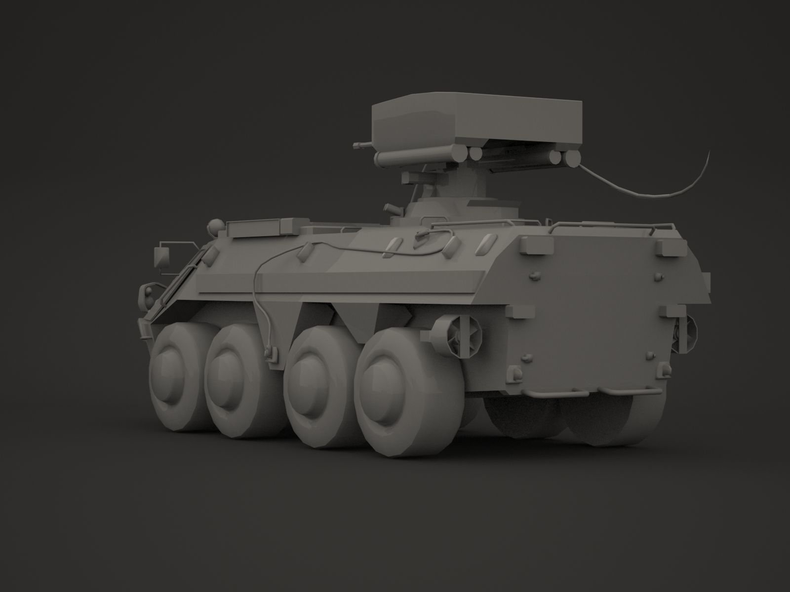 Military armoured vehicle kit 02 Low-poly 3D model_2