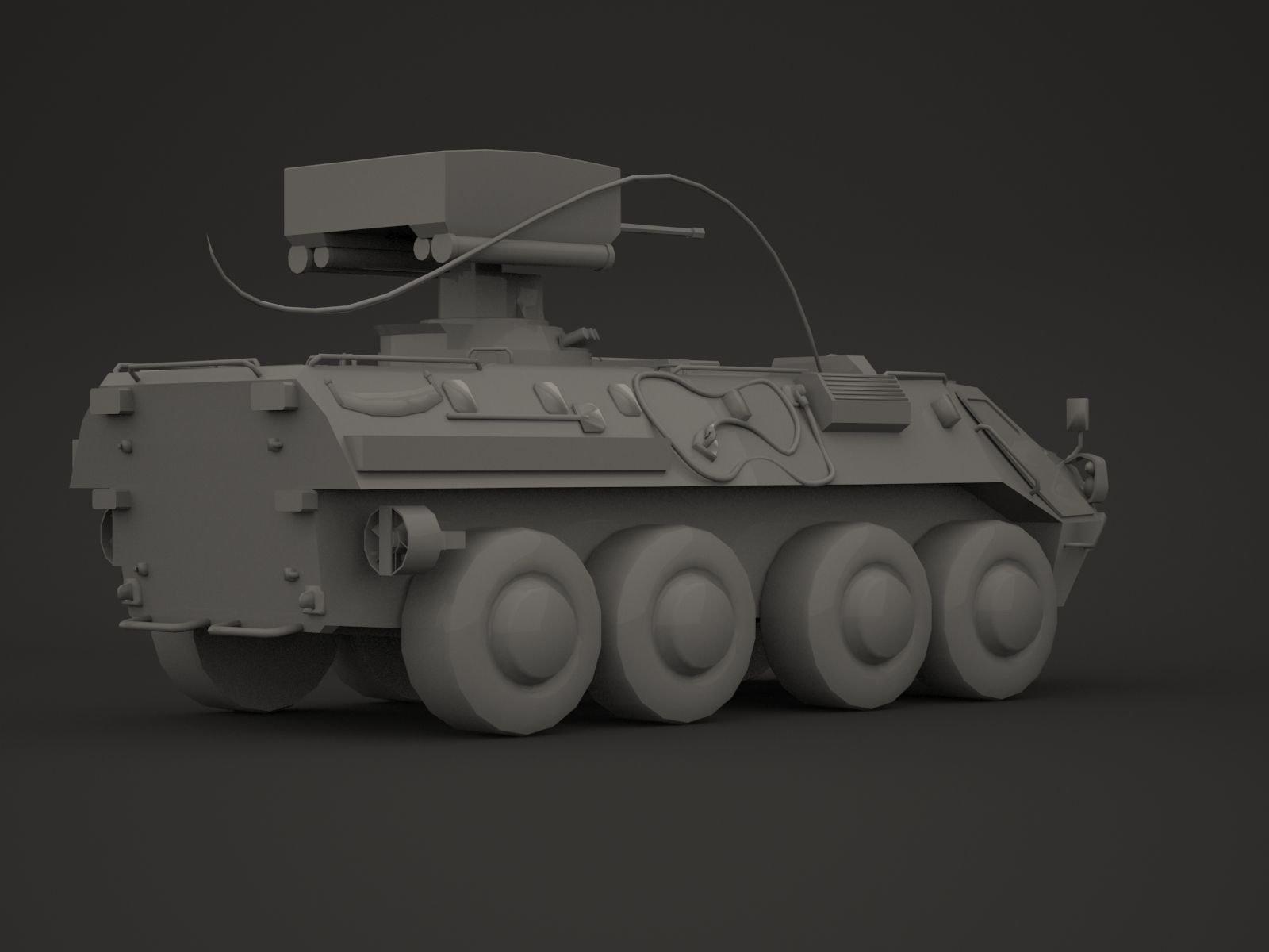 Military armoured vehicle kit 02 Low-poly 3D model_4