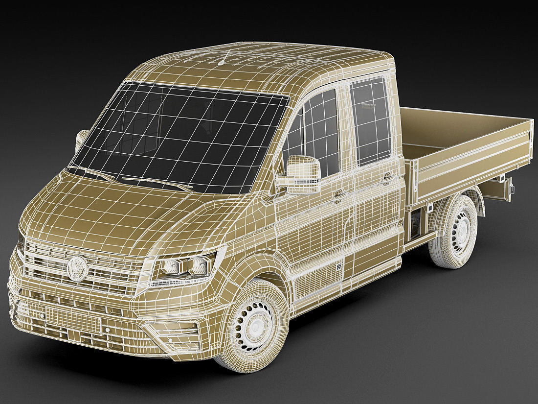 VW Crafter 2017 double cab pickup 3D model_22
