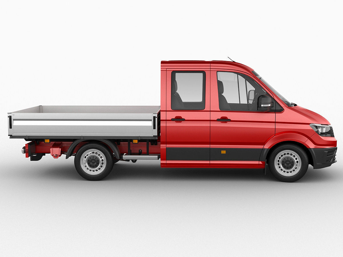 VW Crafter 2017 double cab pickup 3D model_4