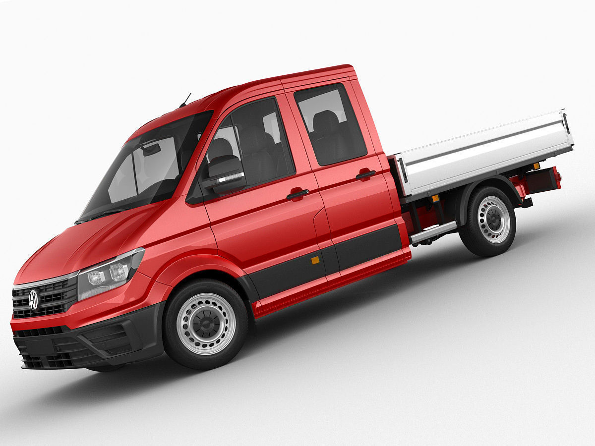 VW Crafter 2017 double cab pickup 3D model_8