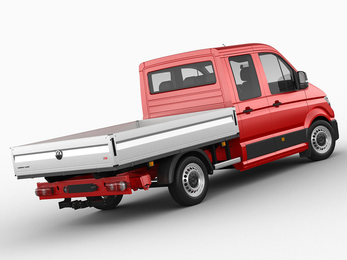 VW Crafter 2017 double cab pickup 3D model_9