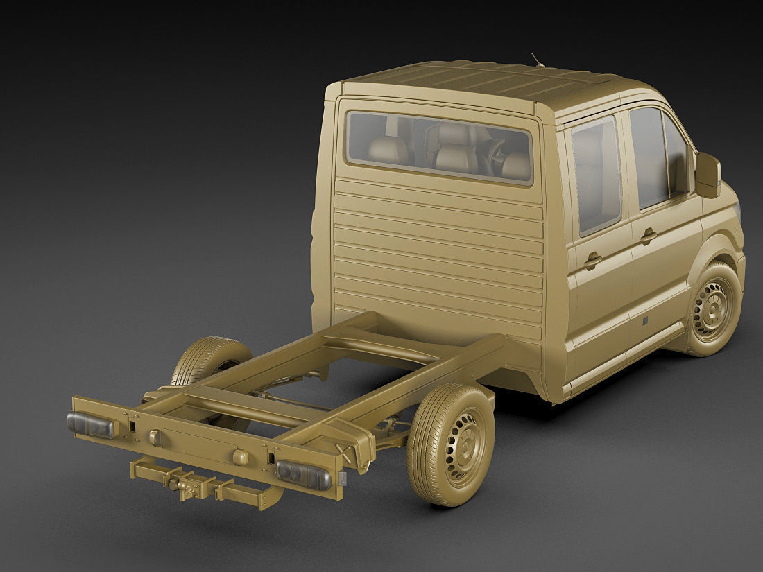 VW Crafter 2017 double cab pickup 3D model_21