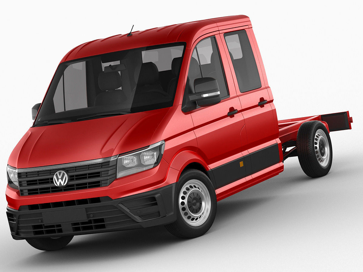 VW Crafter 2017 double cab pickup 3D model_1