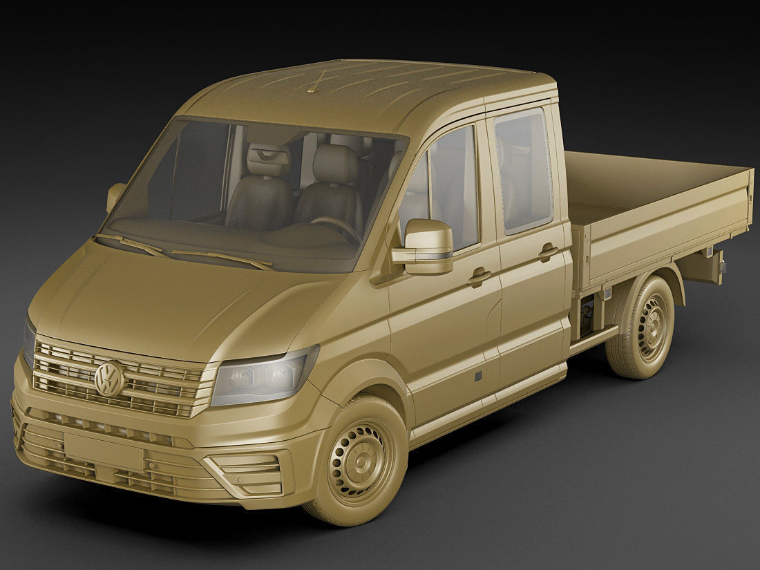VW Crafter 2017 double cab pickup 3D model_17