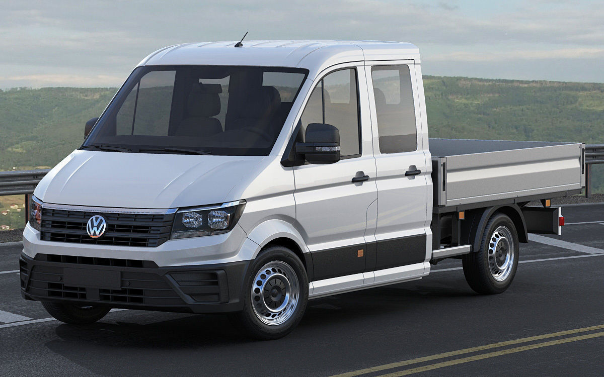 VW Crafter 2017 double cab pickup 3D model_15
