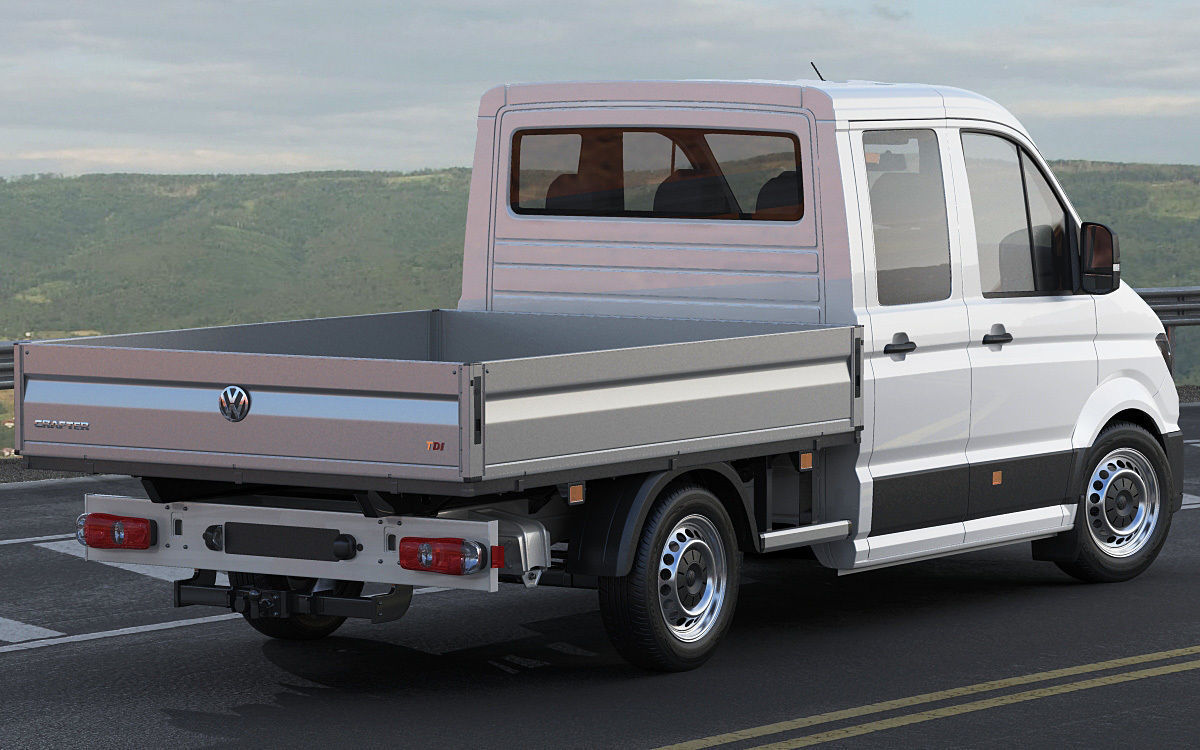 VW Crafter 2017 double cab pickup 3D model_16