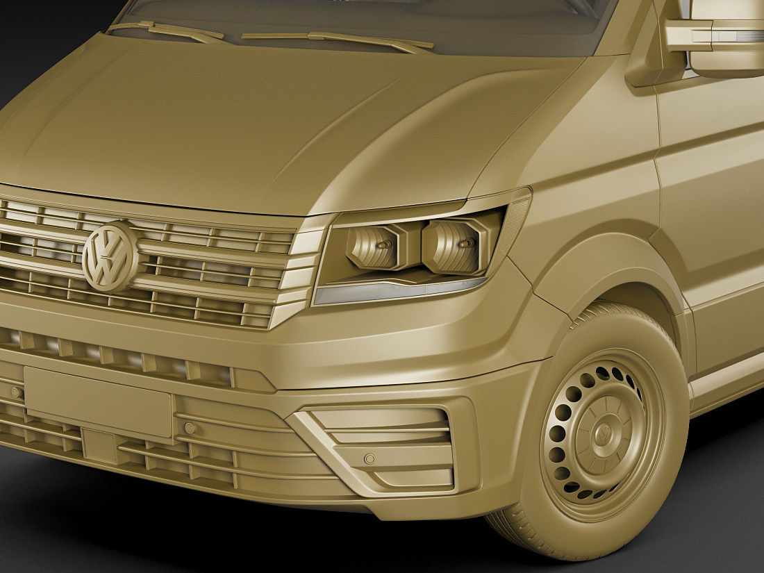 VW Crafter 2017 double cab pickup 3D model_19