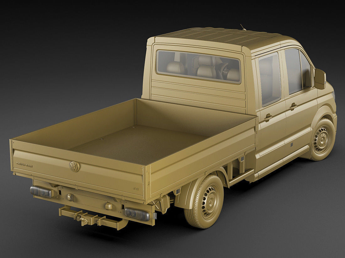 VW Crafter 2017 double cab pickup 3D model_18