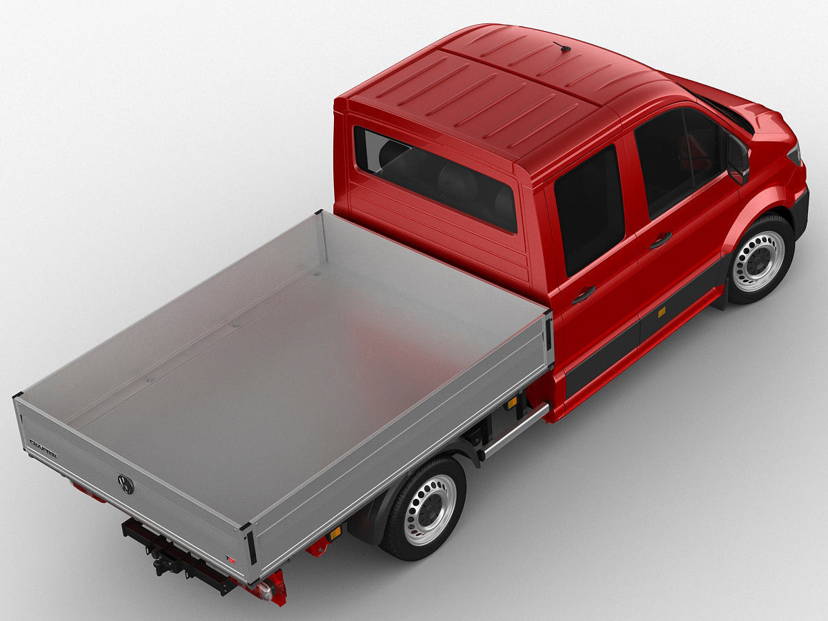 VW Crafter 2017 double cab pickup 3D model_11