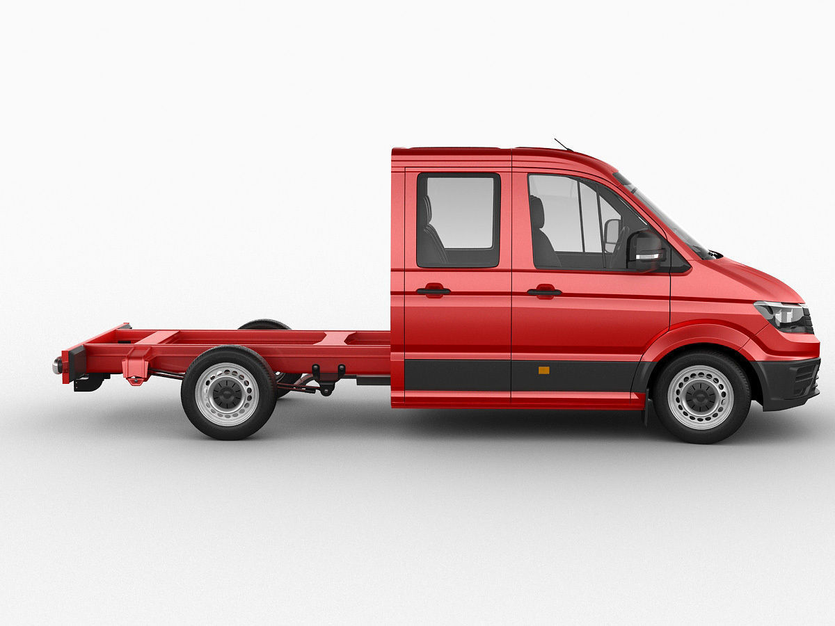 VW Crafter 2017 double cab pickup 3D model_5