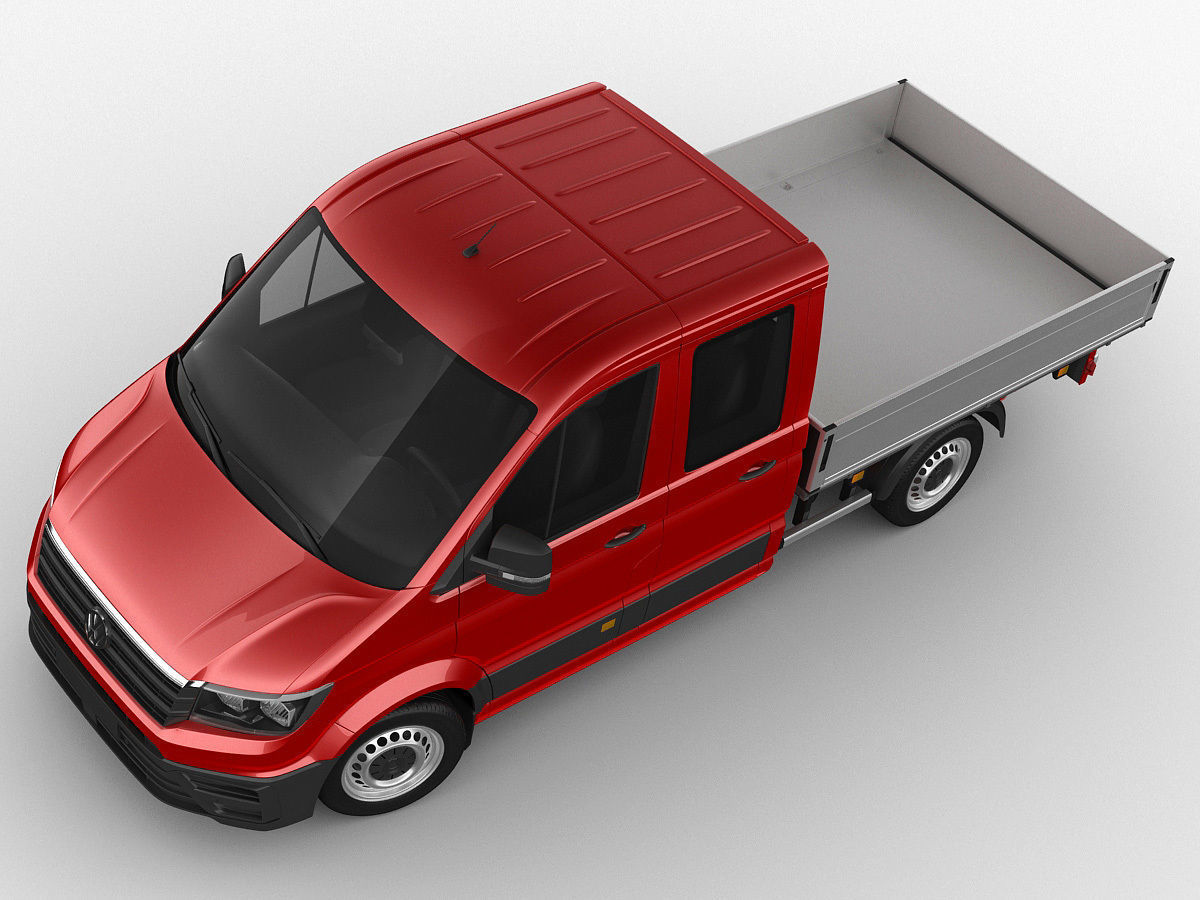 VW Crafter 2017 double cab pickup 3D model_10