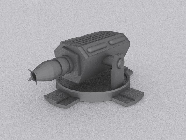 Laser Gun - Spacecraft Gun Free low-poly 3D model