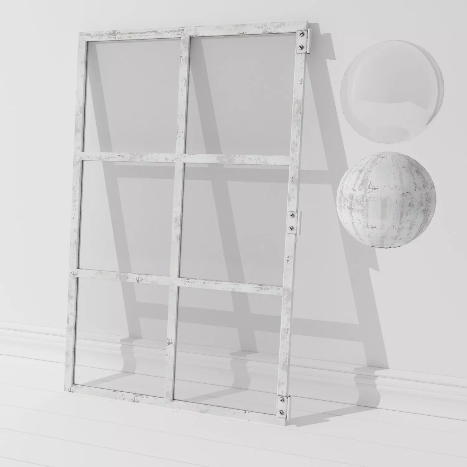 old window frame  3D model_0