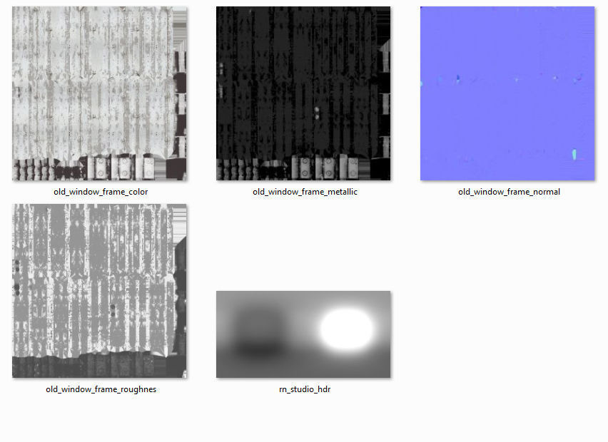 old window frame  3D model_5