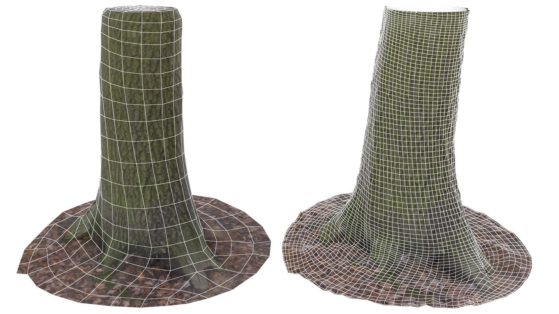 Tree 01 - High and Low Poly Versions Low-poly 3D model_2