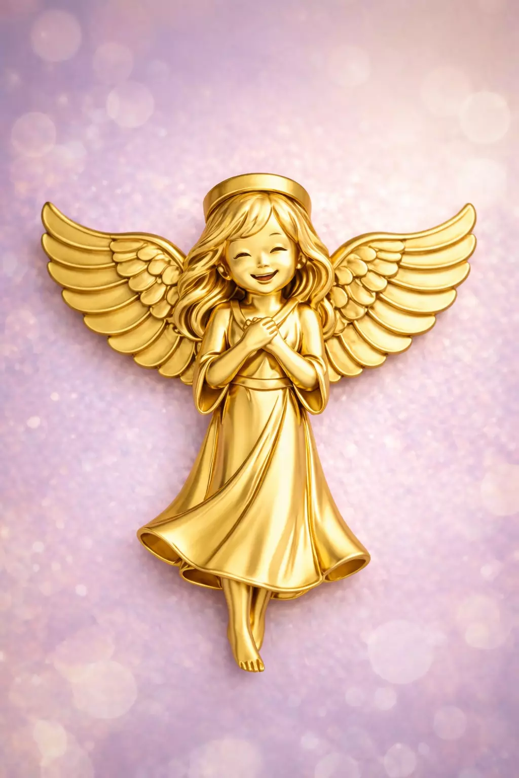 Pendant Angel Pendant Elegant Angel Pendant Gold Silver Pendant 3D print model