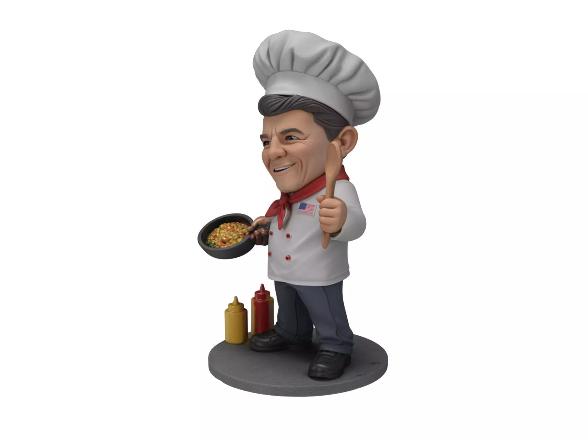 Chibi Style Ronald Reagan 3D model